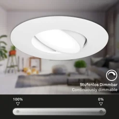 LED-indbygningsspot 7597 3sæt IP65 4.000 K hvid