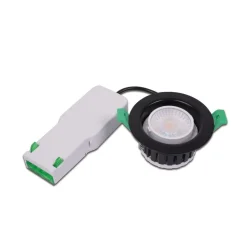 LED-indbygningsspot Eco R 68 stål Ø 9 cm metal IP65 CCT