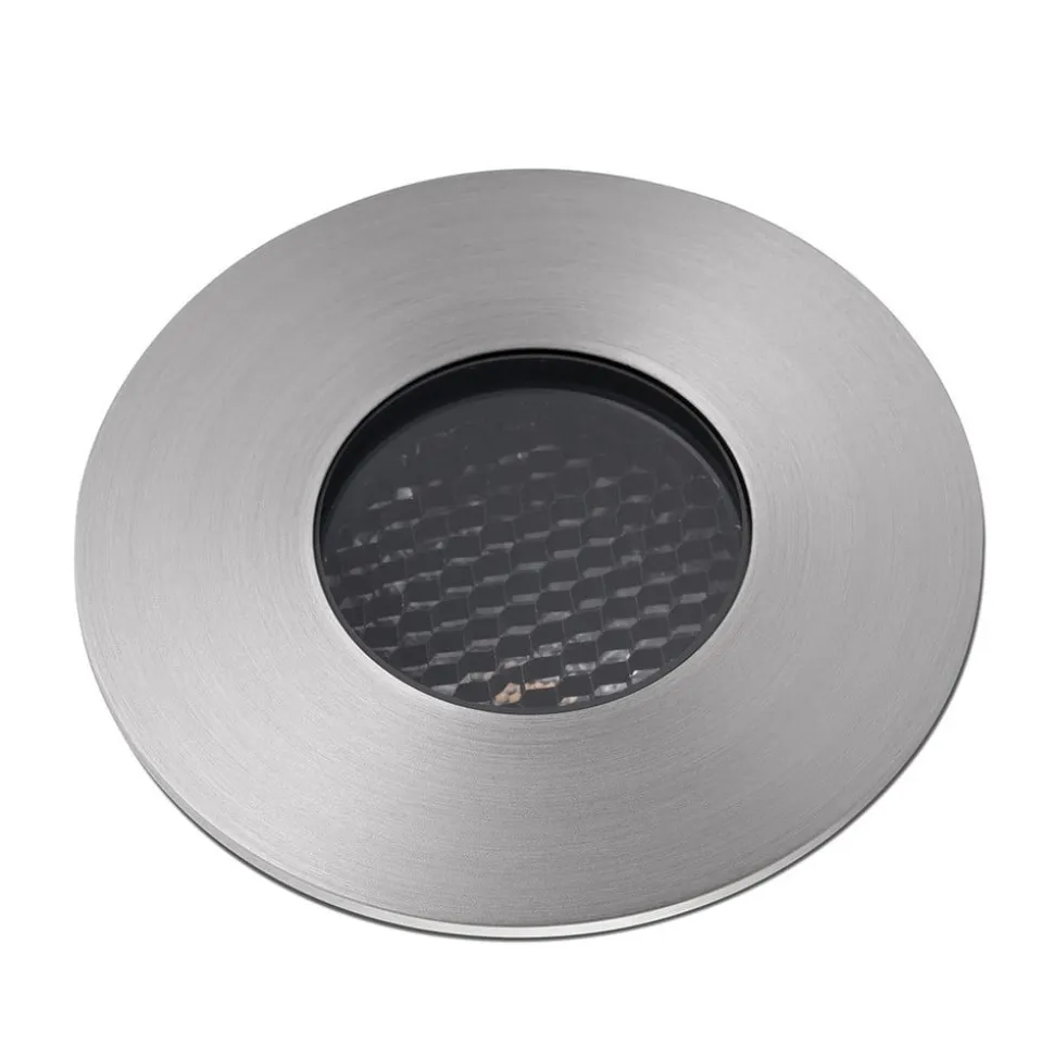 LED-indbygningsspot Grund, nikkel, Ø 8 cm, aluminium/stål