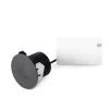 LED-indbygningsspot Grund, sort, Ø 8 cm, aluminium/stål