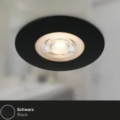 LED-indbygningsspot Kulana sort sæt af 3 IP65