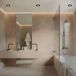 LED-indbygningsspot Kulana sort sæt af 3 IP65