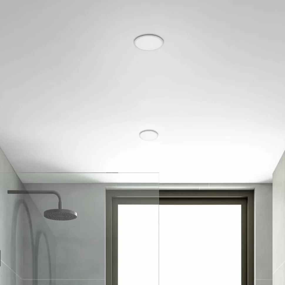 LED-indbygningsspot Plat, hvid, sæt af 3, 3.000 K