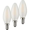 LED-kerte E14 4 W 2.700 K, 3 stk, 470 lm, mat