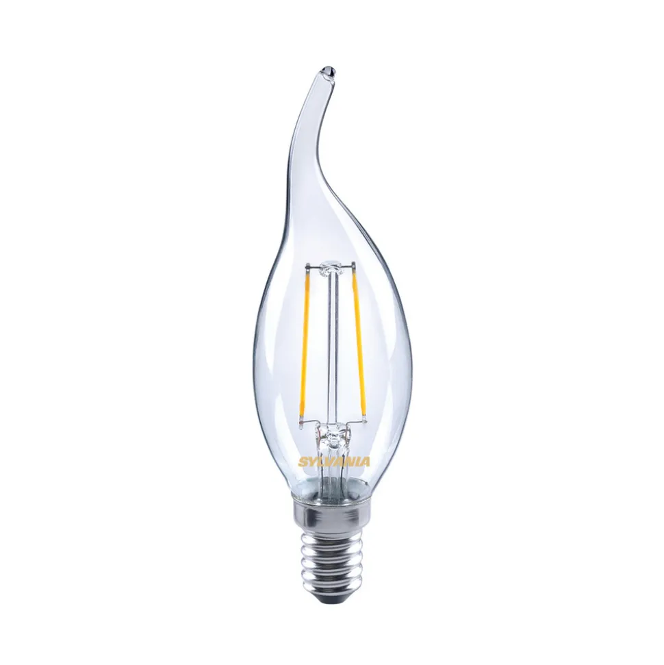 LED-kertepære E14 ToLEDo 2,5W 827 klar, vindstødpære