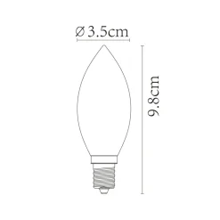 LED-kertepære E14 3W 2.200K dæmpbar