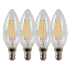 LED-kertepære E14 4W 2700K dæmpbar sæt med 4 stk