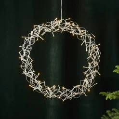 LED-krans Curly, varmhvid, Ø 50 cm