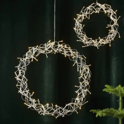 LED-krans Curly, varmhvid, Ø 50 cm