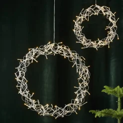 LED-krans Curly, varmhvid, Ø 30 cm