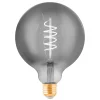 LED-kugle E27 G125 4W glødetråd sort-transparent