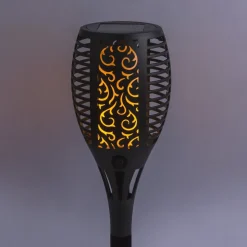 LED-lampe med jordspyd 33077 Lommelygte, sort, plast