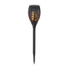 LED-lampe med jordspyd 33535-2, lygte, sort, sæt med 2 stk