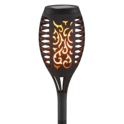 LED-lampe med jordspyd 33536-3, lygte, sort, sæt med 3 stk