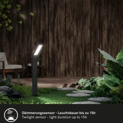 LED-lampe med jordspyd 3796015, sort, plast, CCT