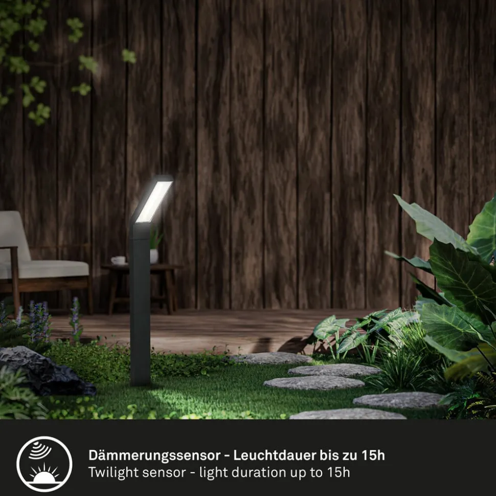 LED-lampe med jordspyd 3796015, sort, plast, CCT