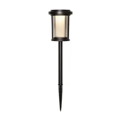 LED-lampe med jordspyd Alippa, sort, højde 44 cm metal