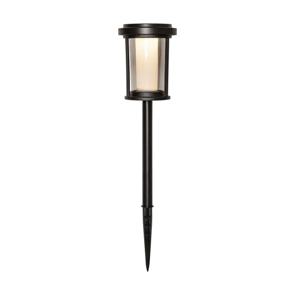 LED-lampe med jordspyd Alippa, sort, højde 44 cm metal