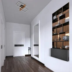 LED-loftlampe 3775015 2 lyskilder med træ
