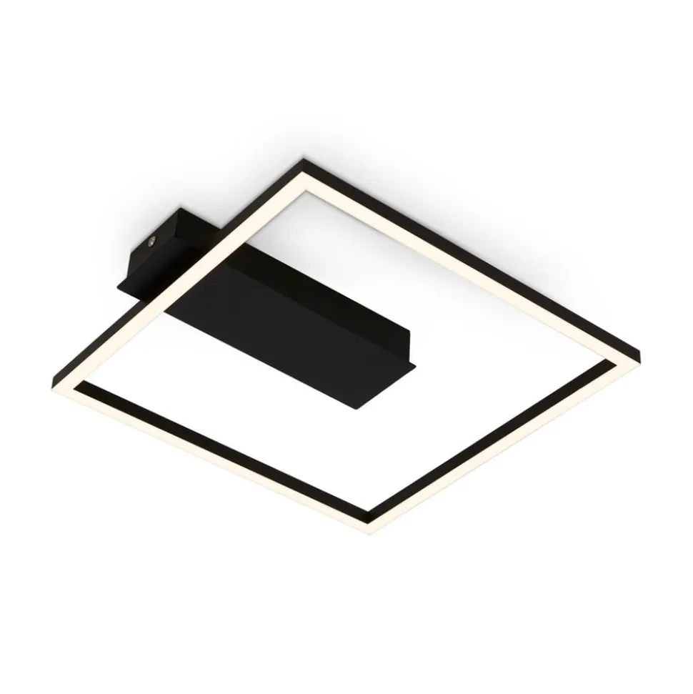 LED-loftlampe 3771 i rammeform, sort