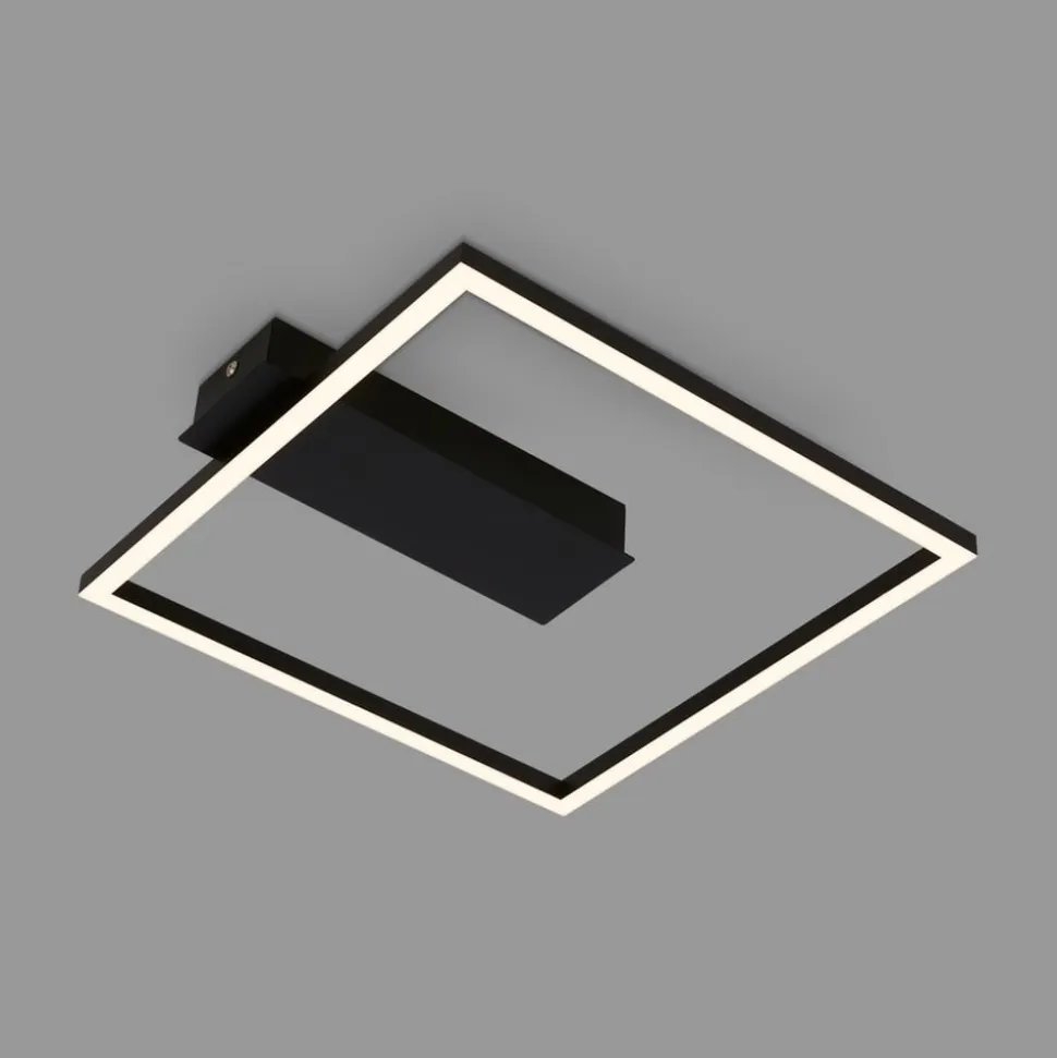 LED-loftlampe 3771 i rammeform, sort