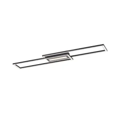 LED-loftlampe Asmin, CCT, sort, 95x17,5cm