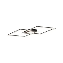 LED-loftlampe Asmin, CCT, sort, 106x37cm