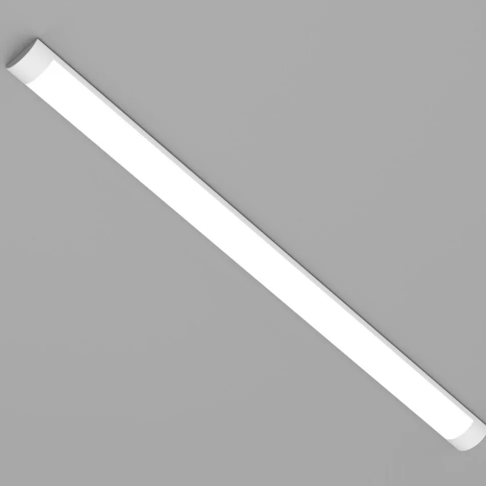 LED-loftlampe Batten, længde 120 cm, aluminium, hvid, 4.000 K