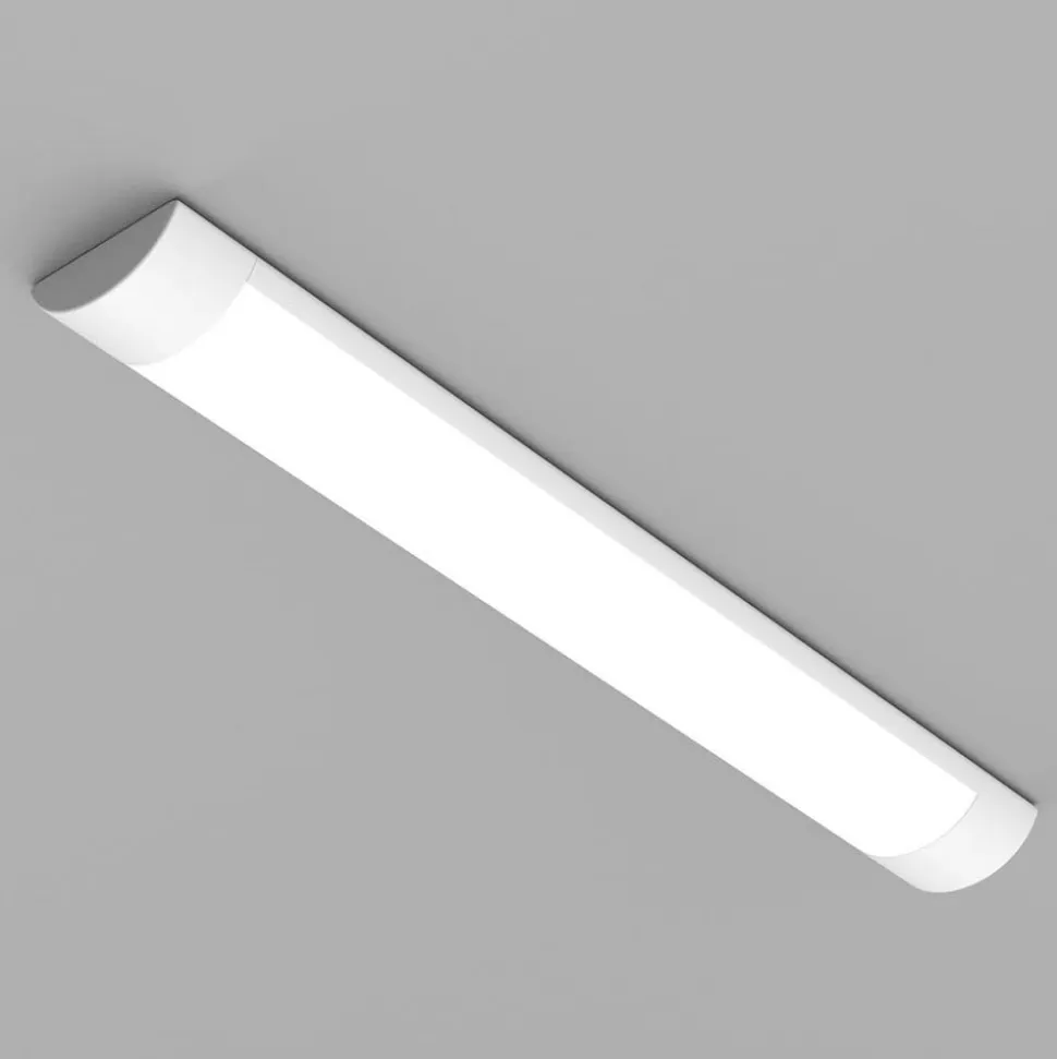 LED-loftlampe Batten, længde 60 cm, aluminium, hvid, 4.000 K