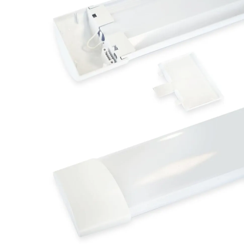 LED-loftlampe Batten, længde 60 cm, aluminium, hvid, 4.000 K