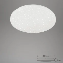 LED-loftlampe Brili Splash, IP44, hvid, 4.000K