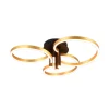 LED-loftlampe Caruso, guld/sort, Ø 66 cm metal CCT dæmpbar