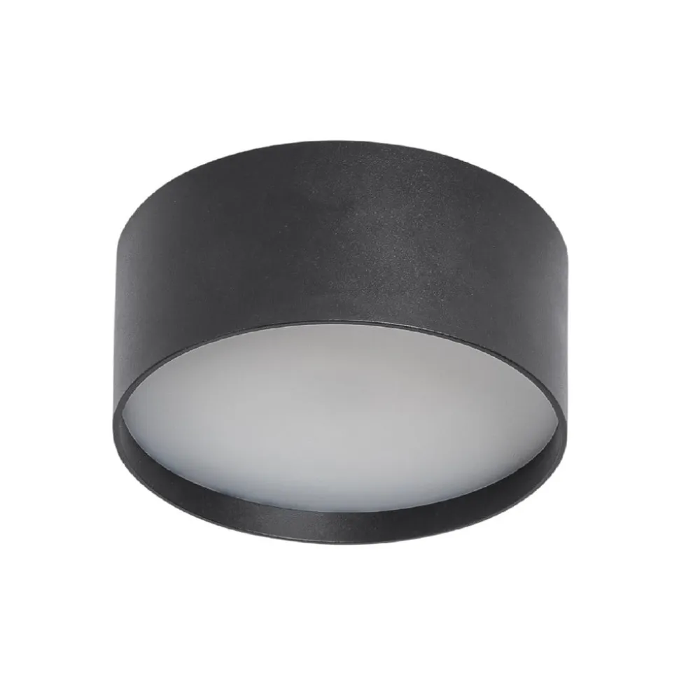LED-loftlampe CMD 9092, Ø 12 cm, antracit, IP44, metal
