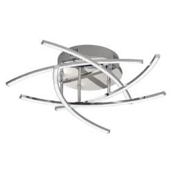 LED-loftlampe Cross tunable white, 5 lys, krom