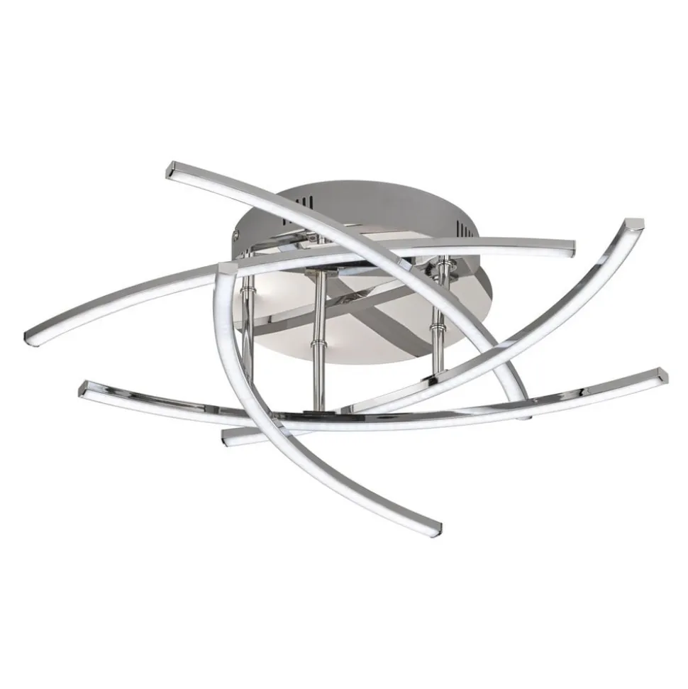 LED-loftlampe Cross tunable white, 5 lys, krom
