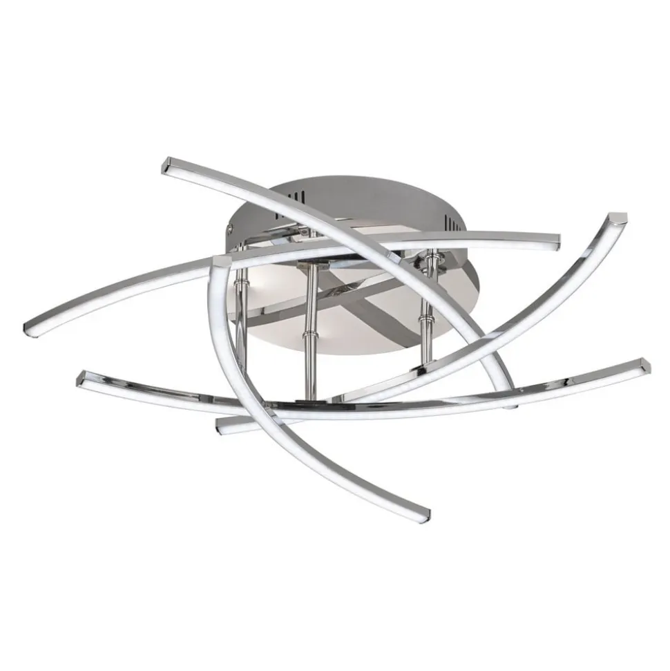 LED-loftlampe Cross tunable white, 5 lys, krom