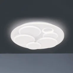 LED-loftlampe Dots, hvid, Ø 50 cm, metal/akryl, CCT