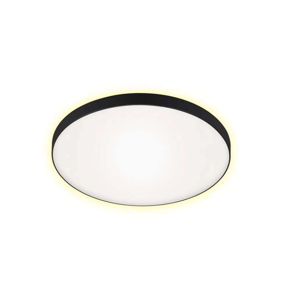 LED-loftlampe Flet med baggrundsbelysning, Ø 35,5 cm