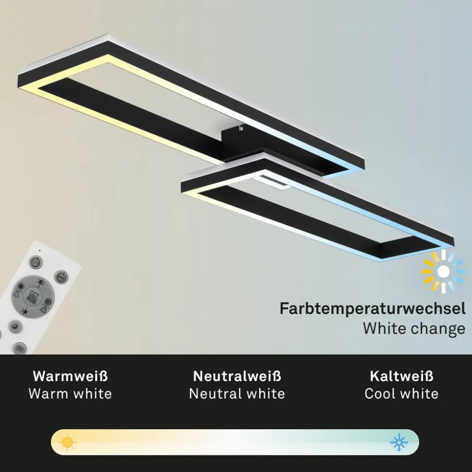 LED-loftlampe Frame 2 lyskilder RGBW baggrundsbelysning 119,5 cm