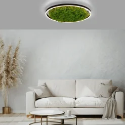 LED-loftlampe Green Ritus, mos dæmpbar Ø58,5cm