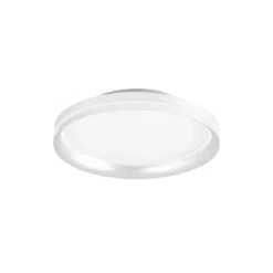 LED-loftlampe Isy, hvid, Ø 35 cm, metal, CCT, dæmpbar
