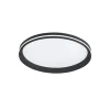 LED-loftlampe Isy, sort, Ø 45 cm, metal, CCT, dæmpbar