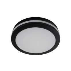 LED-loftlampe Marlon, Ø 22 cm, sort, plast, IP54