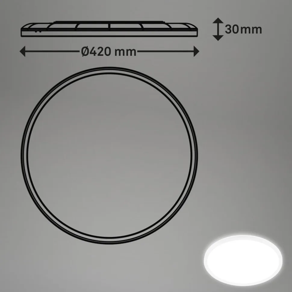 LED-loftlampe Move, sensor, Ø 42 cm, IP44, hvid, 4000K