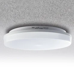 LED-loftlampe Pronto, rund, bevægelsessensor