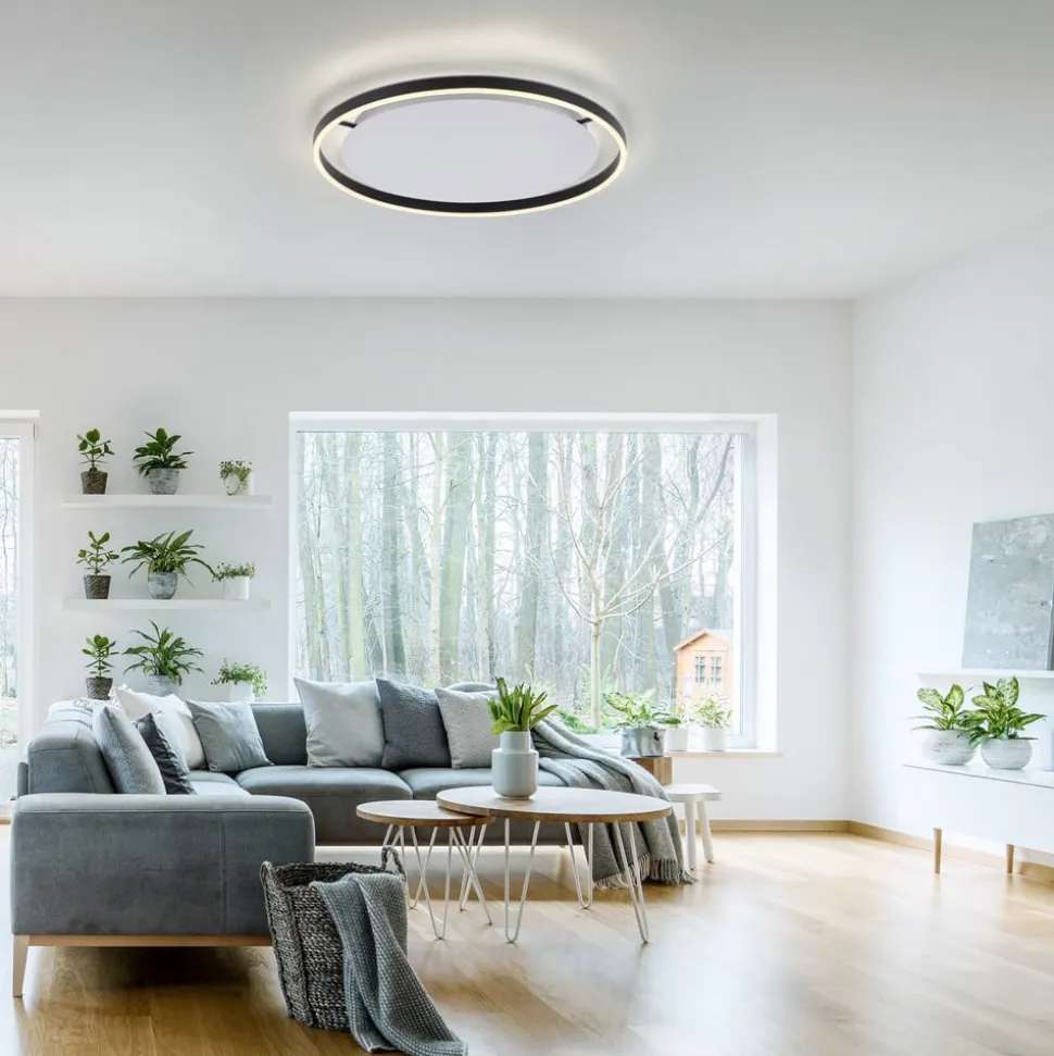 LED-loftlampe Ritus, Ø 58,5 cm, antracit