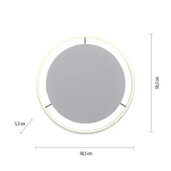 LED-loftlampe Ritus, Ø 58,5 cm, aluminium