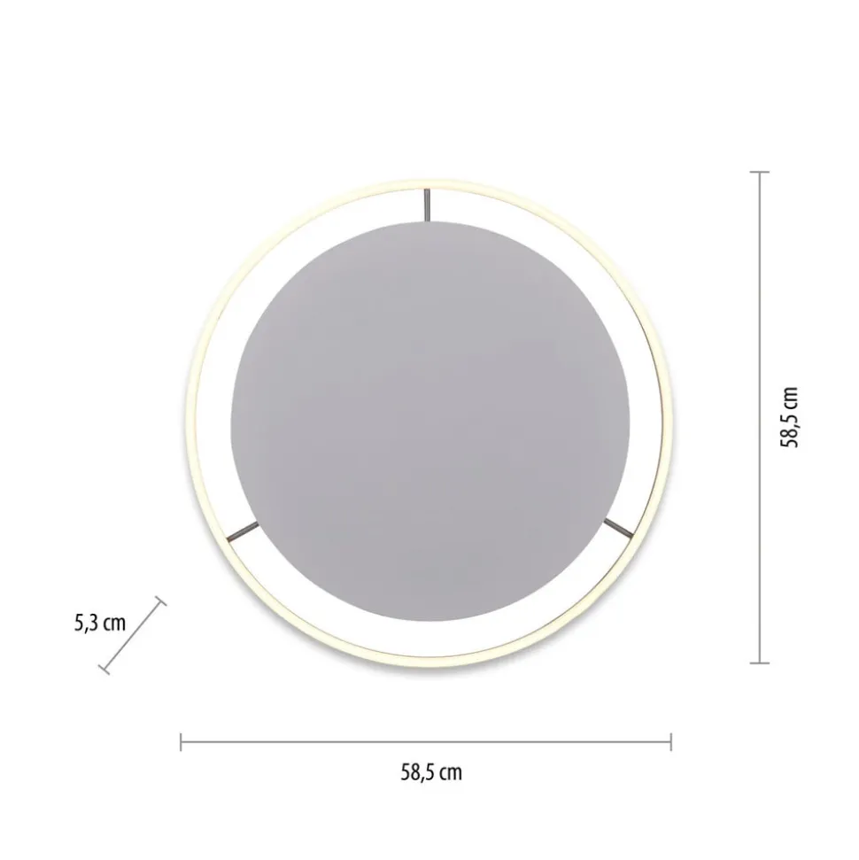 LED-loftlampe Ritus, Ø 58,5 cm, aluminium