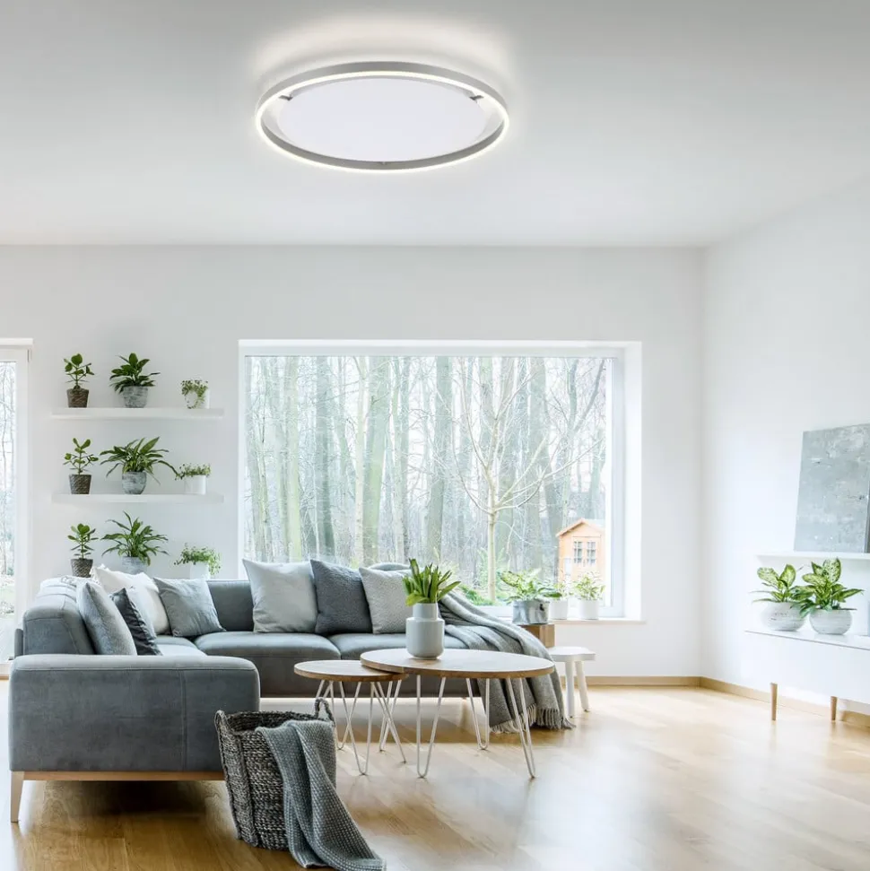 LED-loftlampe Ritus, Ø 58,5 cm, aluminium