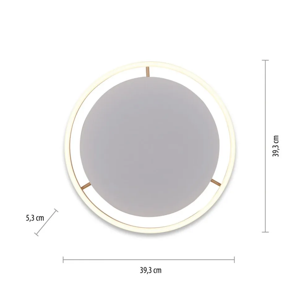 LED-loftlampe Ritus, Ø 39,3 cm, mat messing